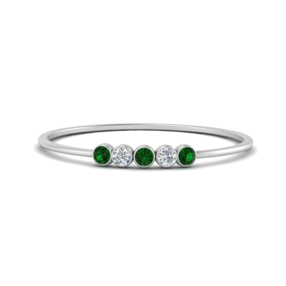 5-stone-minimalist-diamond-stackable-band-with-emerald-in-FD9425RORGEMGR-NL-WG