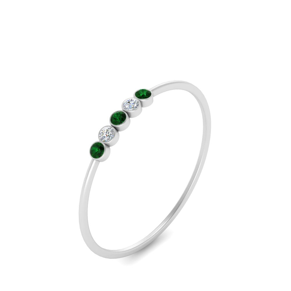 5-stone-minimalist-diamond-stackable-band-with-emerald-in-FD9425RORGEMGR-NL-WG