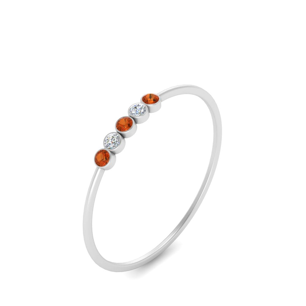 5-stone-minimalist-diamond-stackable-band-with-orange-sapphire-in-FD9425RORGSAOR-NL-WG