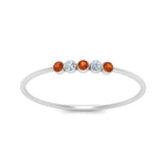 Load image into Gallery viewer, 5-stone-minimalist-diamond-stackable-band-with-orange-sapphire-in-FD9425RORGSAOR-NL-WG
