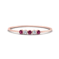 Thumbnail 20 - 5-stone-minimalist-diamond-stackable-band-with-pink-sapphire-in-rose-gold-FD9425RORGSADRPI-NL-RG.jpg?v=1764568239
