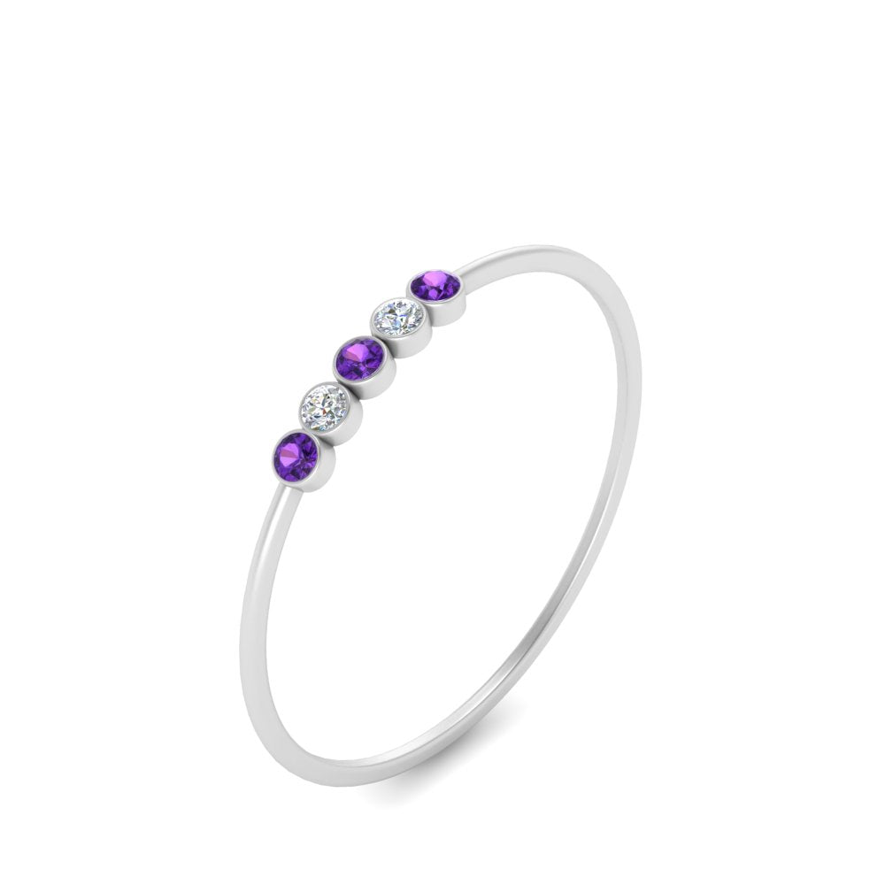 5-stone-minimalist-diamond-stackable-band-with-purple-topaz-in-FD9425RORGVITO-NL-WG