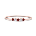 Thumbnail 17 - 5-stone-minimalist-diamond-stackable-band-with-ruby-in-rose-gold-FD9425RORGRUDR-NL-RG.jpg?v=1764568239