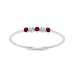 Load image into Gallery viewer, 5-stone-minimalist-diamond-stackable-band-with-ruby-in-FD9425RORGRUDR-NL-WG
