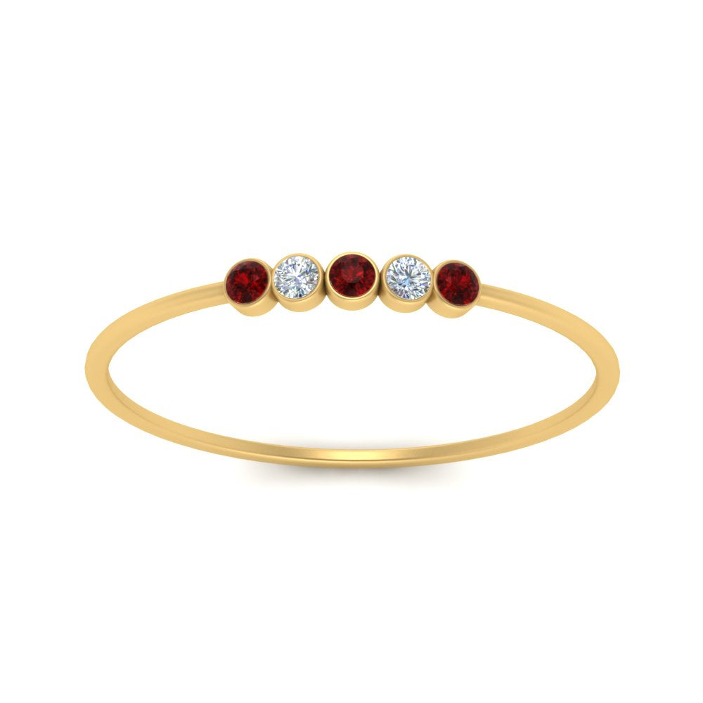 5-stone-minimalist-diamond-stackable-band-with-ruby-in-FD9425RORGRUDR-NL-YG