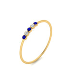 Load image into Gallery viewer, 5-stone-minimalist-diamond-stackable-band-with-sapphire-in-FD9425RORGSABL-NL-YG

