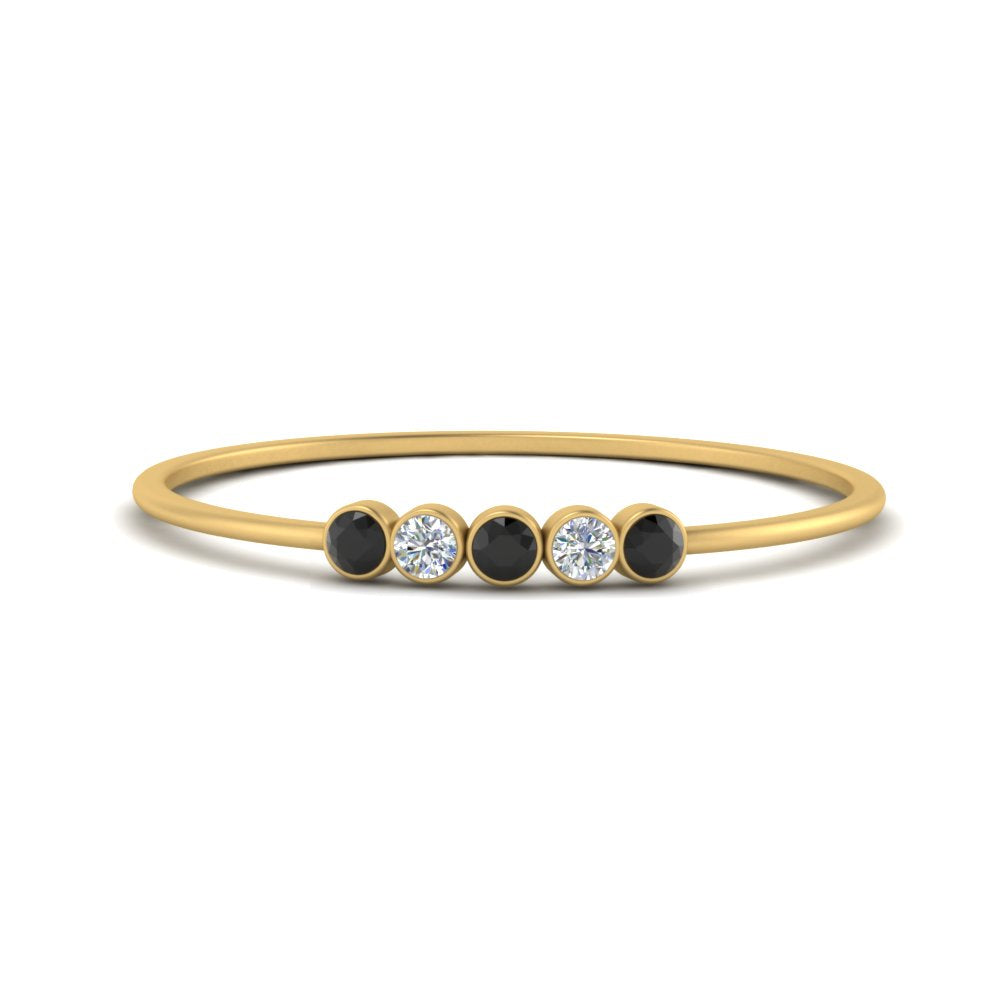 5-stone-minimalist-stackable-band-with-black-diamond-in-FD9425RORGBLACK-NL-YG