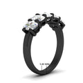 Thumbnail 102 - 5-stone-oval-diamond-custom-wedding-band-3-carat-in-black-gold-fdwb8008ovangle2-3.00ct-nl-bg-hw