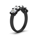 Thumbnail 101 - 5-stone-oval-diamond-custom-wedding-band-3-carat-in-black-gold-fdwb8008ovangle2-3.00ct-nl-bg