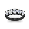 Thumbnail 100 - 5-stone-oval-diamond-custom-wedding-band-3-carat-in-black-gold-fdwb8008ovangle5-3.00ct-nl-bg