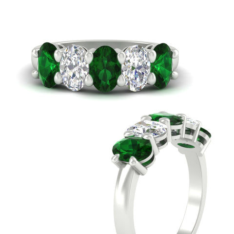custom-wedding-band5-stone-oval-emerald-custom-wedding-band-3-carat-in-white-gold-fdwb8008ovgemgrangle3-3.00ct-nl-wg.jpg