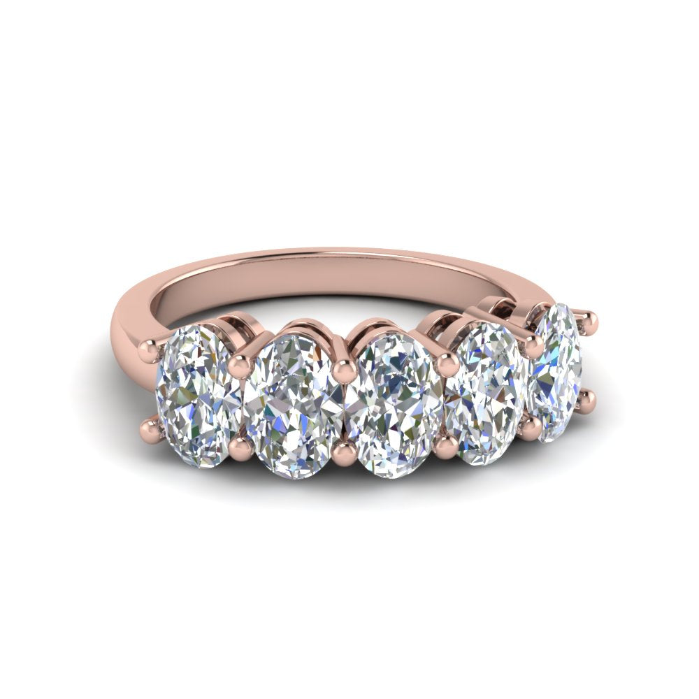 Stone Oval Wedding Band Ring – Fascinating Diamonds