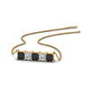 Load image into Gallery viewer, 5-stone-princess-cut-bar-pendant-with-black-diamond-in--FDPD8413GBLACK-NL-YG
