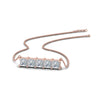 Load image into Gallery viewer, 5-stone-princess-cut-diamond-bar-pendant-in-FDPD8413-NL-RG