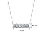 Load image into Gallery viewer, 5-stone-princess-cut-diamond-bar-pendant-in--FDPD8413-NL-WG
