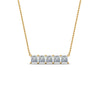 Load image into Gallery viewer, 5-stone-princess-cut-diamond-bar-pendant-in--FDPD8413-NL-YG