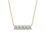 Load image into Gallery viewer, 5-stone-princess-cut-diamond-bar-pendant-in--FDPD8413-NL-YG
