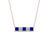 Load image into Gallery viewer, 5-stone-princess-cut-diamond-bar-pendant-with-blue-sapphire-in-FDPD8413GSABL-NL-RG