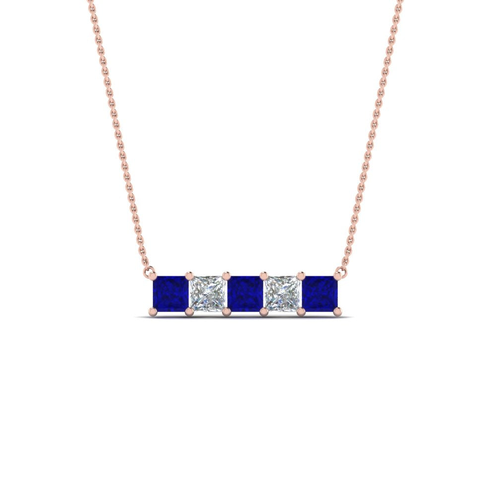 5-stone-princess-cut-diamond-bar-pendant-with-blue-sapphire-in-FDPD8413GSABL-NL-RG