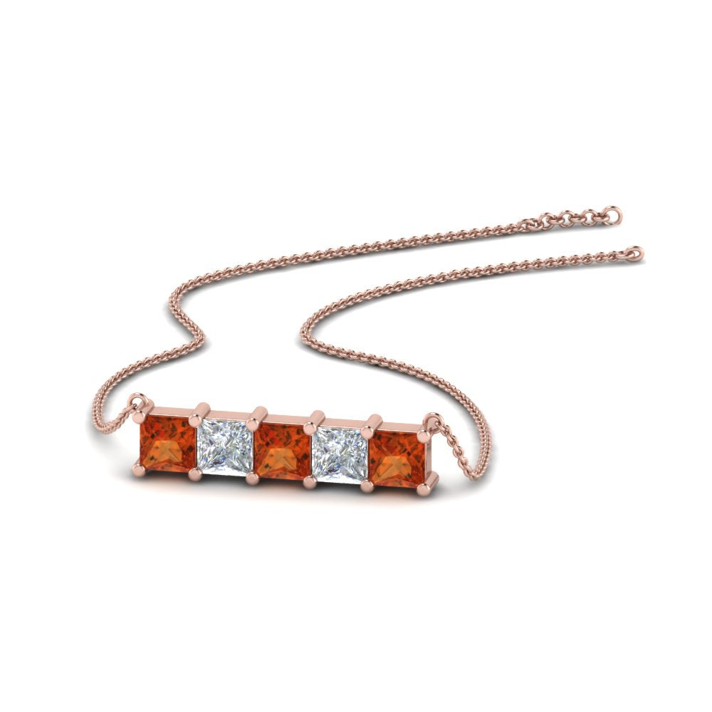 5-stone-princess-cut-diamond-bar-pendant-with-orange-sapphire-in-FDPD8413GSAOR-NL-RG