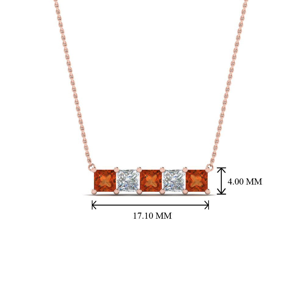 5-stone-princess-cut-diamond-bar-pendant-with-orange-sapphire-in-FDPD8413GSAOR-NL-RG