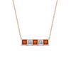 Load image into Gallery viewer, 5-stone-princess-cut-diamond-bar-pendant-with-orange-sapphire-in-FDPD8413GSAOR-NL-RG