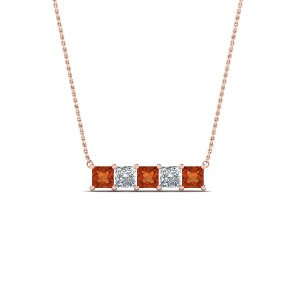 5-stone-princess-cut-diamond-bar-pendant-with-orange-sapphire-in-FDPD8413GSAOR-NL-RG