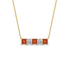 Load image into Gallery viewer, 5-stone-princess-cut-diamond-bar-pendant-with-orange-sapphire-in--FDPD8413GSAOR-NL-YG