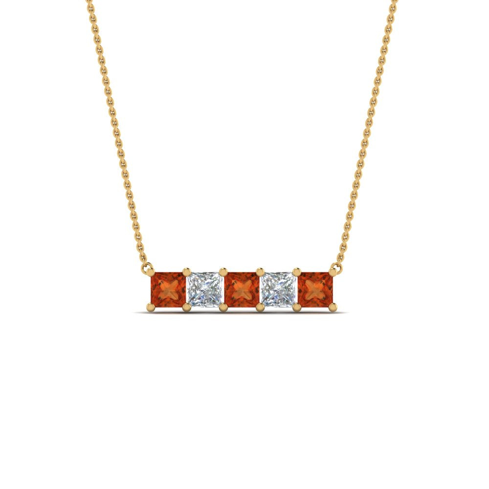 5-stone-princess-cut-diamond-bar-pendant-with-orange-sapphire-in--FDPD8413GSAOR-NL-YG
