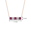 Load image into Gallery viewer, 5-stone-princess-cut-diamond-bar-pendant-with-pink-sapphire-in-FDPD8413GSADRPI-NL-RG