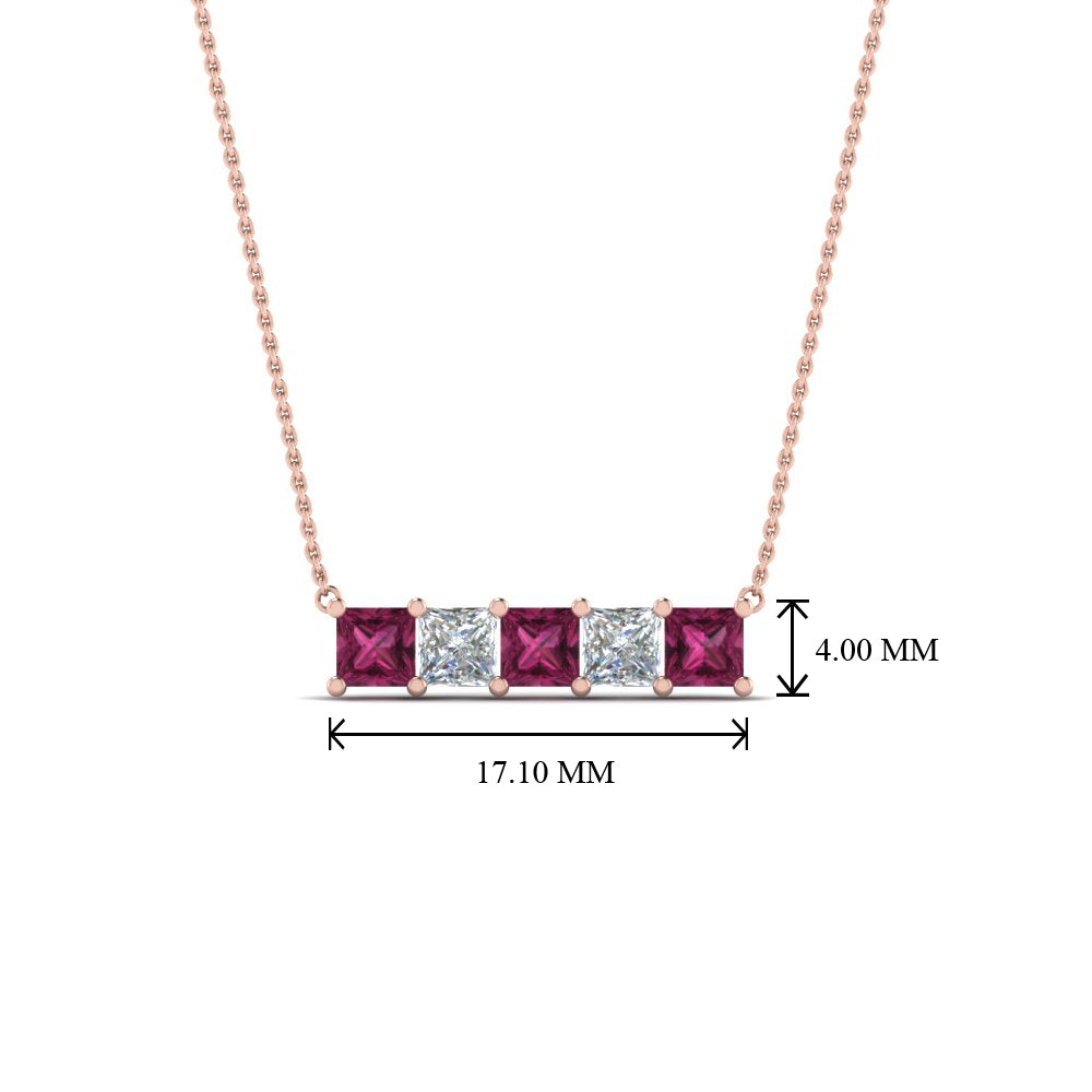 5-stone-princess-cut-diamond-bar-pendant-with-pink-sapphire-in-FDPD8413GSADRPI-NL-RG