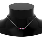 Load image into Gallery viewer, 5-stone-princess-cut-diamond-bar-pendant-with-pink-sapphire-in--FDPD8413GSADRPI-NL-WG
