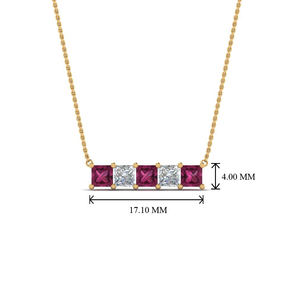 5-stone-princess-cut-diamond-bar-pendant-with-pink-sapphire-in--FDPD8413GSADRPI-NL-YG
