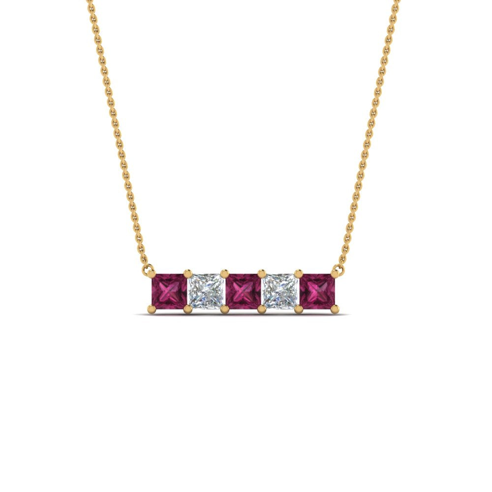 5-stone-princess-cut-diamond-bar-pendant-with-pink-sapphire-in--FDPD8413GSADRPI-NL-YG