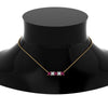 Load image into Gallery viewer, 5-stone-princess-cut-diamond-bar-pendant-with-pink-sapphire-in--FDPD8413GSADRPI-NL-YG