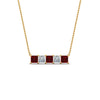 Load image into Gallery viewer, 5-stone-princess-cut-diamond-bar-pendant-with-ruby-in--FDPD8413GRUDR-NL-YG