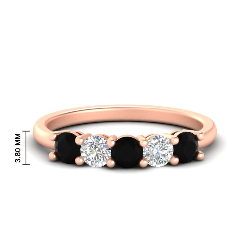 5-stone-round-cut-1-carat-diamond-and-black-diamond-wedding-band-in-rose-gold-FDENS141ROBGBLACK-1.00CT-NL-RG-HW