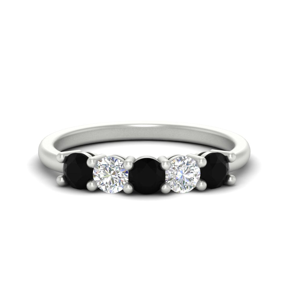 5-stone-round-cut-1-carat-diamond-and-black-diamond-wedding-band-in-white-gold-FDENS141ROBGBLACK-1.00CT-NL-WG
