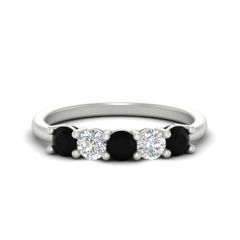 5-stone-round-cut-1-carat-diamond-and-black-diamond-wedding-band-in-white-gold-FDENS141ROBGBLACK-1.00CT-NL-WG