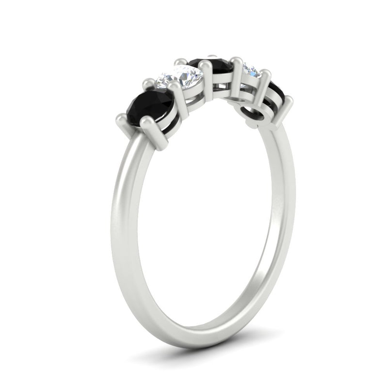5-stone-round-cut-1-carat-diamond-and-black-diamond-wedding-band-in-white-gold-FDENS141ROBGBLACKANGLE2-1.00CT-NL-WG