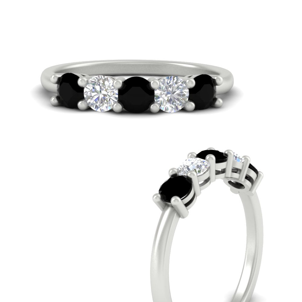 5-stone-round-cut-1-carat-diamond-and-black-diamond-wedding-band-in-white-gold-FDENS141ROBGBLACKANGLE3-1.00CT-NL-WG