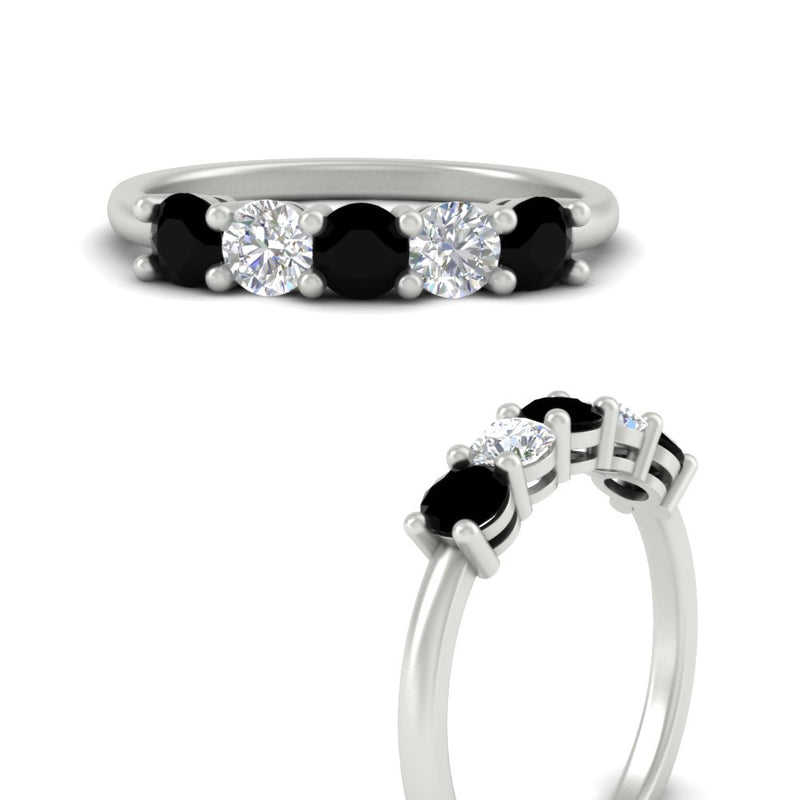 5-stone-round-cut-1-carat-diamond-and-black-diamond-wedding-band-in-white-gold-FDENS141ROBGBLACKANGLE3-1.00CT-NL-WG