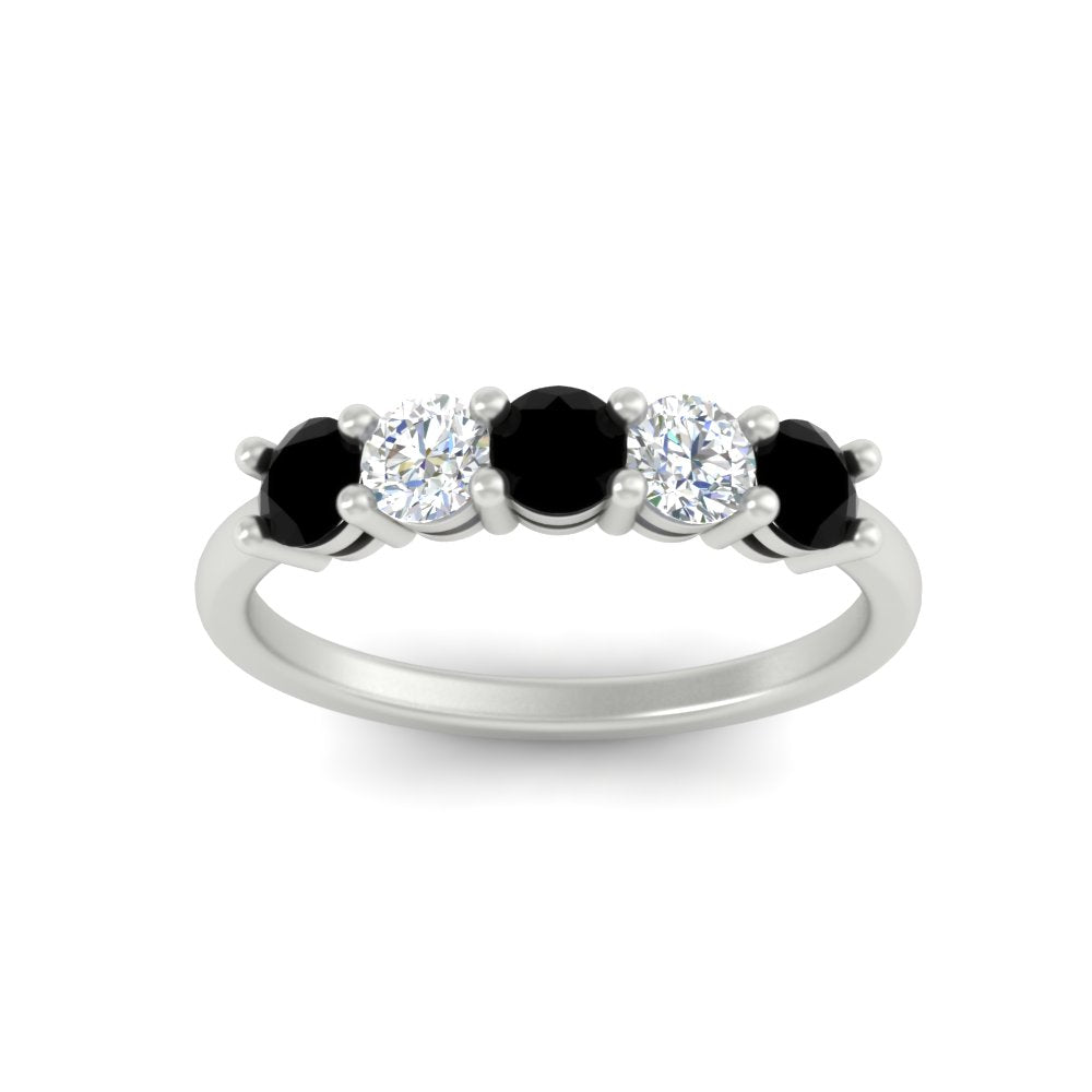 5-stone-round-cut-1-carat-diamond-and-black-diamond-wedding-band-in-white-gold-FDENS141ROBGBLACKANGLE5-1.00CT-NL-WG