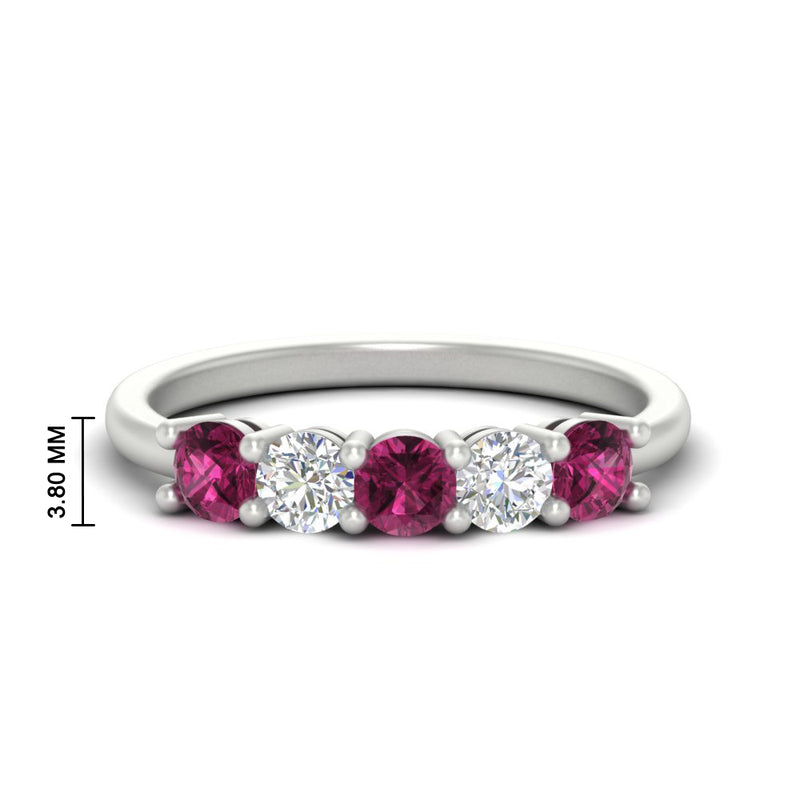 5-stone-round-cut-1-carat-diamond-and-pink-sapphire-wedding-band-in-white-gold-FDENS141ROBGSADRPI-1.00CT-NL-WG-HW