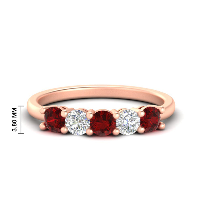 5-stone-round-cut-1-carat-diamond-and-ruby-wedding-band-in-rose-gold-FDENS141ROBGRUDR-1.00CT-NL-RG-HW