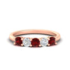 Load image into Gallery viewer, 5-stone-round-cut-1-carat-diamond-and-ruby-wedding-band-in-rose-gold-FDENS141ROBGRUDR-1.00CT-NL-RG