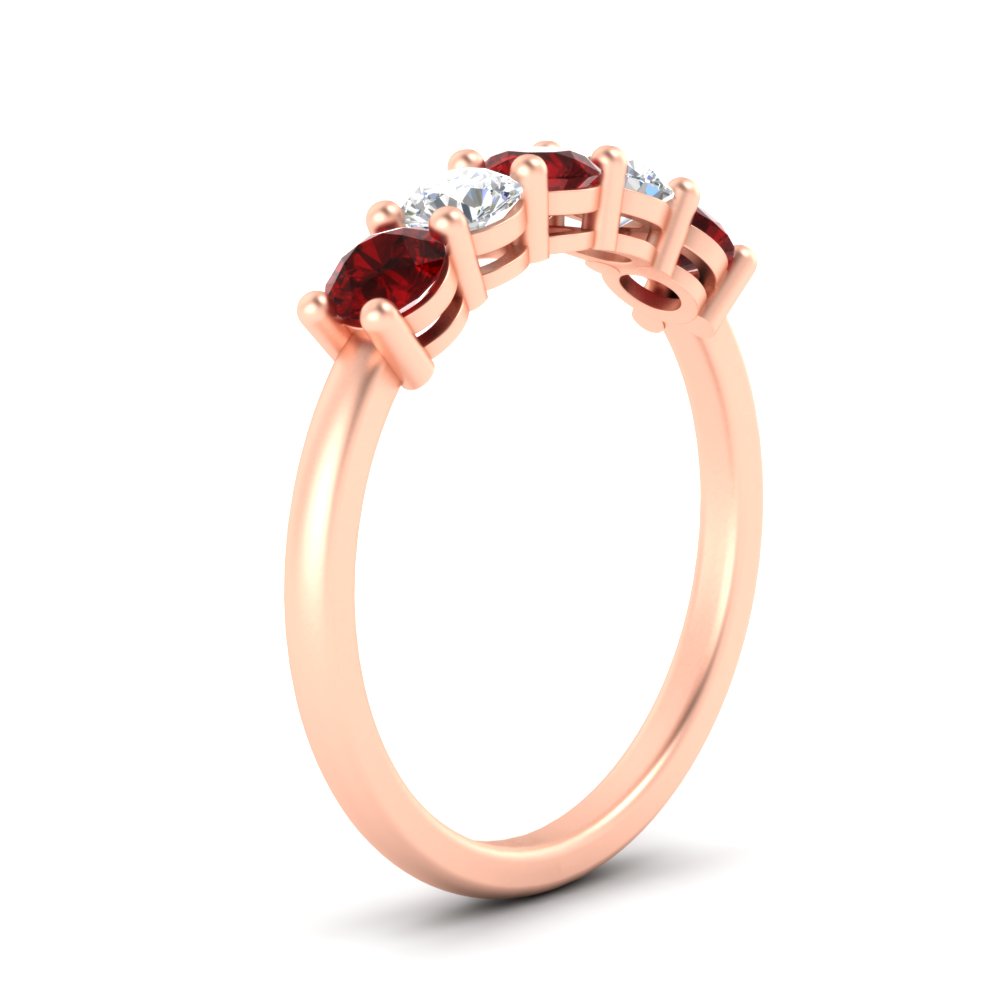 5-stone-round-cut-1-carat-diamond-and-ruby-wedding-band-in-rose-gold-FDENS141ROBGRUDRANGLE2-1.00CT-NL-RG