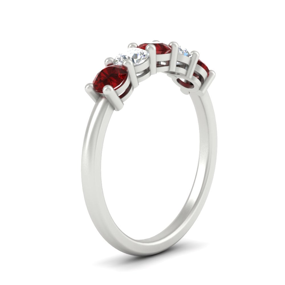 5-stone-round-cut-1-carat-diamond-and-ruby-wedding-band-in-white-gold-FDENS141ROBGRUDRANGLE2-1.00CT-NL-WG