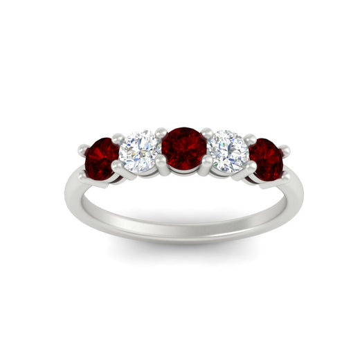 5-stone-round-cut-1-carat-diamond-and-ruby-wedding-band-in-white-gold-FDENS141ROBGRUDRANGLE5-1.00CT-NL-WG