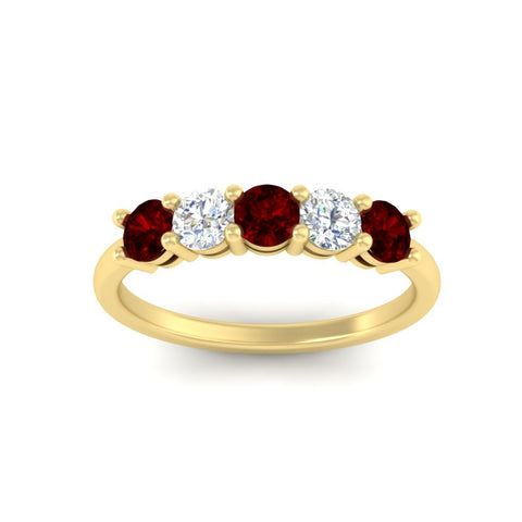5-stone-round-cut-1-carat-diamond-and-ruby-wedding-band-in-yellow-gold-FDENS141ROBGRUDRANGLE5-1.00CT-NL-YG